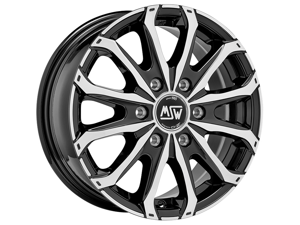 Image of MSW MSW 48 Van 6L Velgen 16 Inch 6.5J ET50 6x120 Gloss Black/Polished