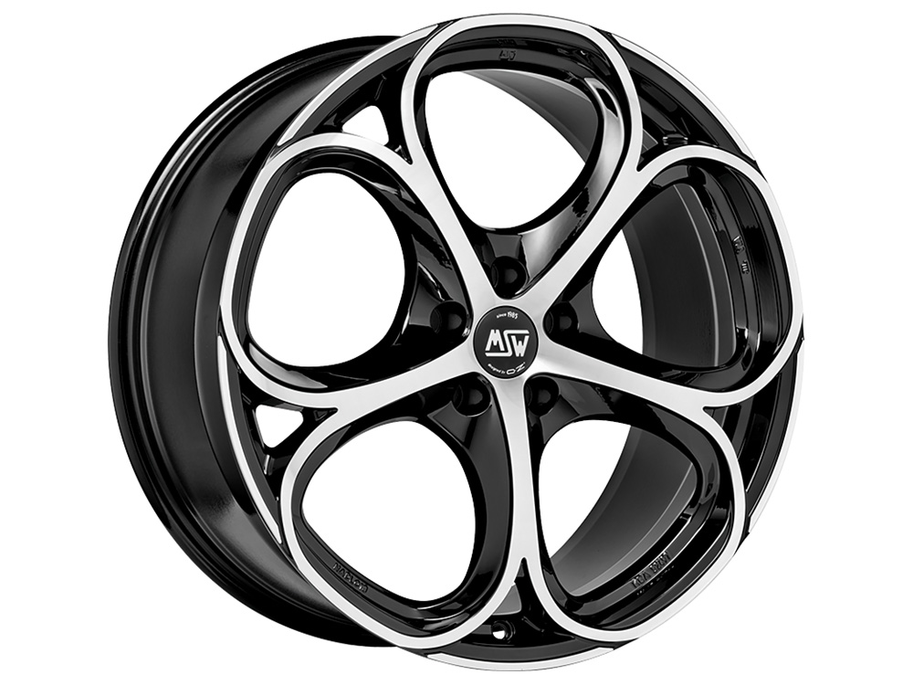 Image of MSW MSW 82 Velgen 18 Inch 9J ET34 5x110 Gloss Black/Polished