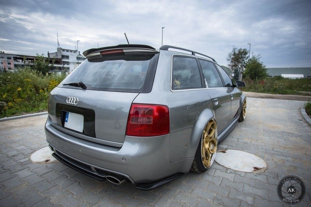 Image of Maxton Achter Bumper Lip Glanzend Zwart ABS Plastic Audi RS6