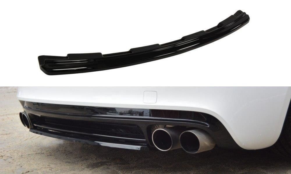 Image of Maxton Achter Bumper Lip Without Vertical Bar Glanzend Zwart ABS Plastic Audi TT