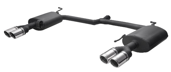 Image of Ulter Sport Uitlaat Demper Dual Tip Zwart Staal Audi A4