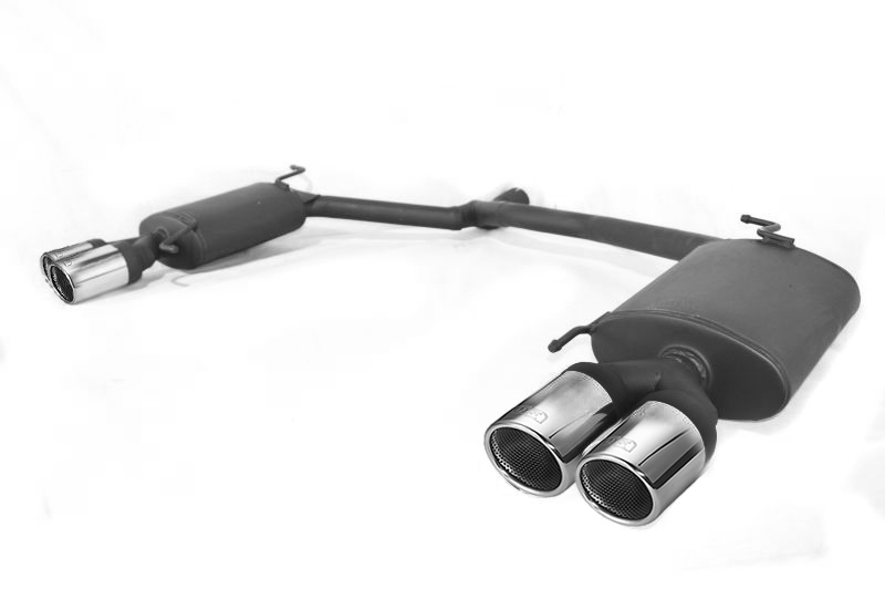 Image of Ulter Sport Uitlaat Demper Dual Tip Zwart Staal Audi A5