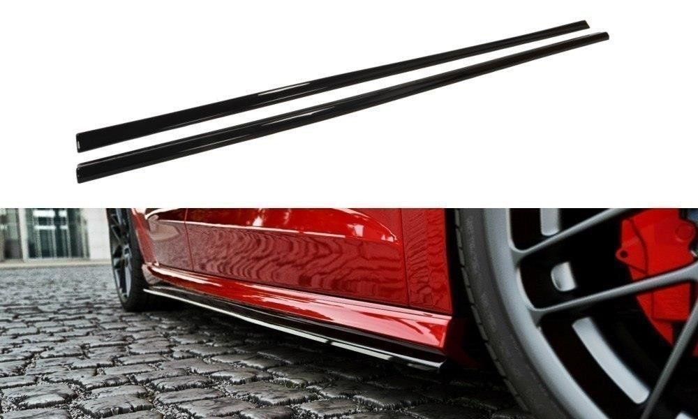 Image of Maxton Side Skirts Glanzend Zwart ABS Plastic Audi S3 Facelift
