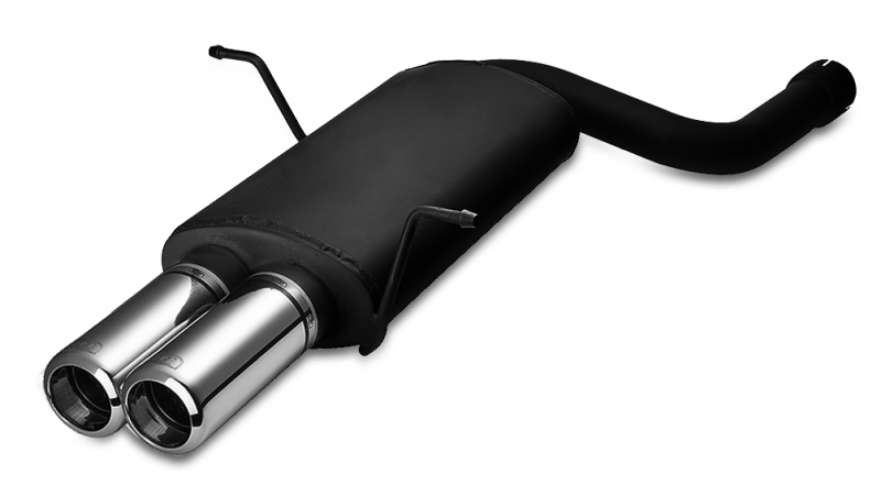 Image of Ulter Sport Uitlaat Demper Dual Tip Zwart Staal BMW 3-serie