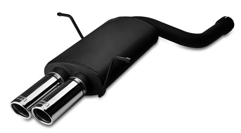 Image of Ulter Sport Uitlaat Demper Dual Tip Zwart Staal BMW 3-serie