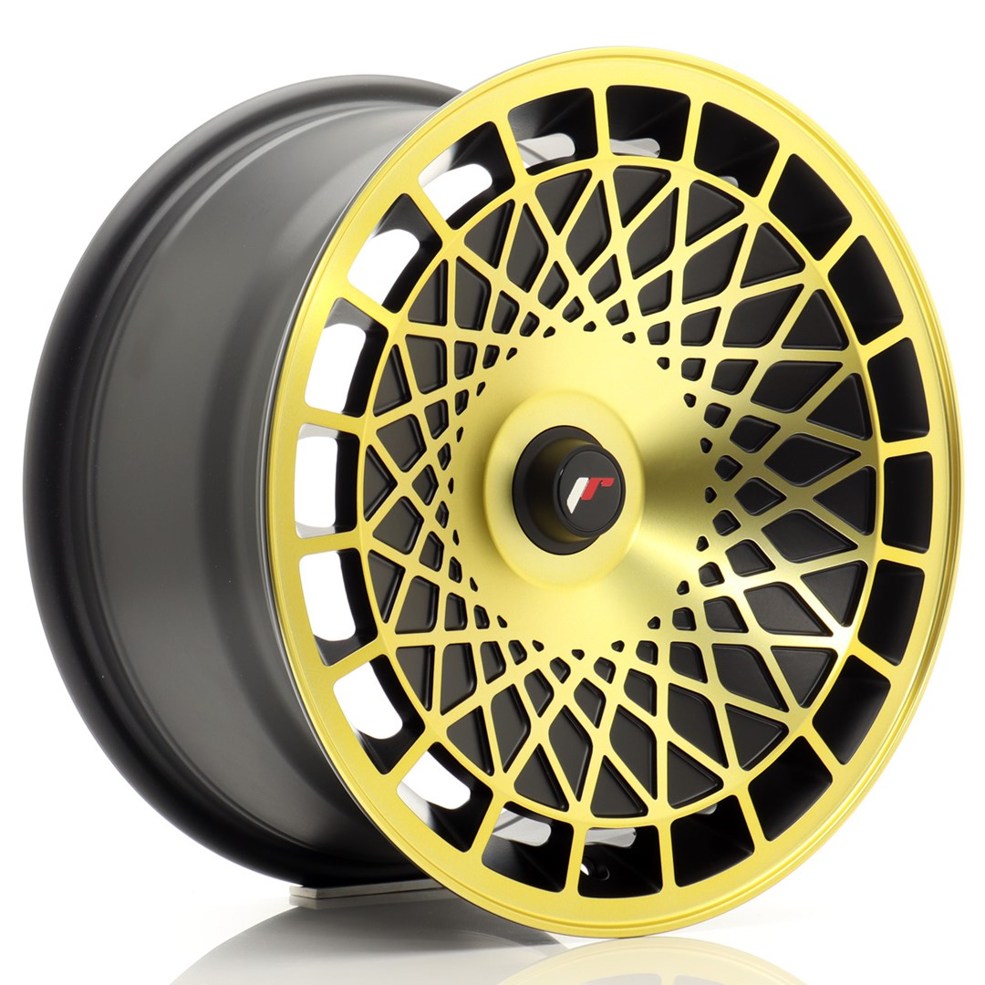 Image of JR-Wheels JR14 Velgen 16 Inch 8J ET25 Custom PCD Black Gold Finish