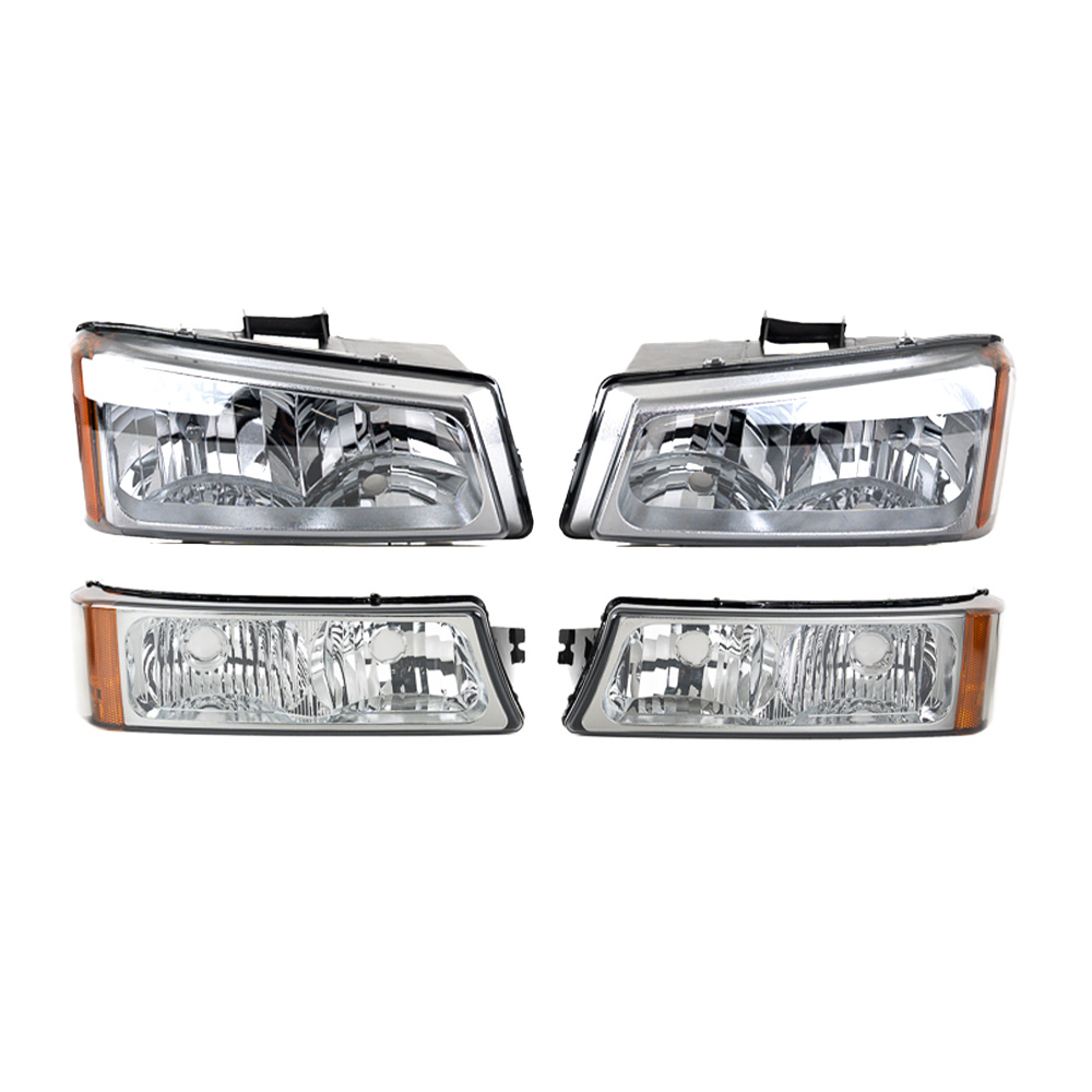 Image of SK-Import Koplampen Factory Style Chrome Housing Smoke Glas Chevrolet Silverado