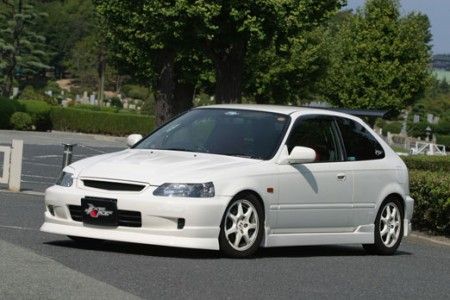 Image of Chargespeed Voor Bumper Lip Polyester Honda Civic Facelift 1999-2001