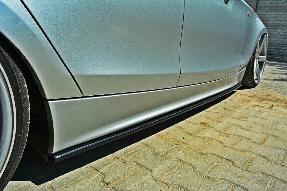 Image of Maxton Side Skirts Glanzend Zwart ABS Plastic BMW 1 Serie Pre LCI