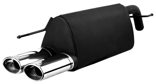 Image of Ulter Sport Uitlaat Demper Dual Tip Zwart Staal Fiat Grande Punto