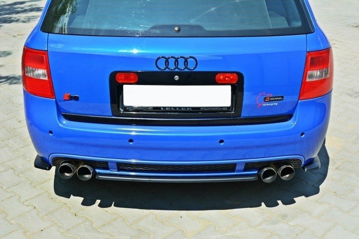 Image of Maxton Achter Bumper Lip Glanzend Zwart ABS Plastic Audi RS6