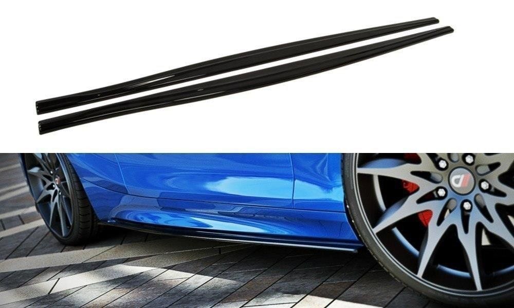 Image of Maxton Side Skirts Glanzend Zwart ABS Plastic BMW 1M LCI