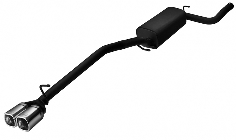 Image of Ulter Sport Uitlaat Demper Dual Tip Zwart Staal Ford Focus