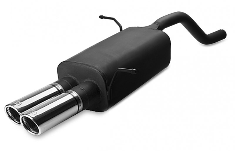 Image of Ulter Sport Uitlaat Demper Dual Tip Zwart Staal Ford Fiesta