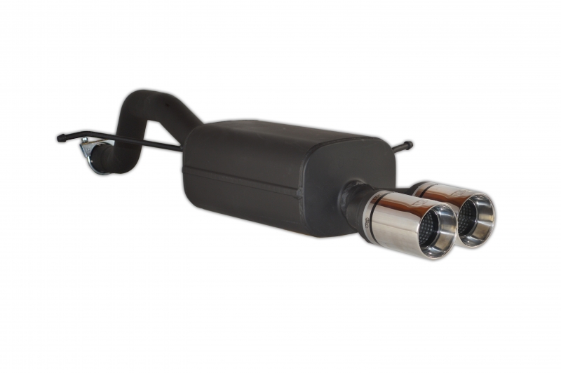 Image of Ulter Sport Uitlaat Demper Dual Tip Zwart Staal Ford Fiesta