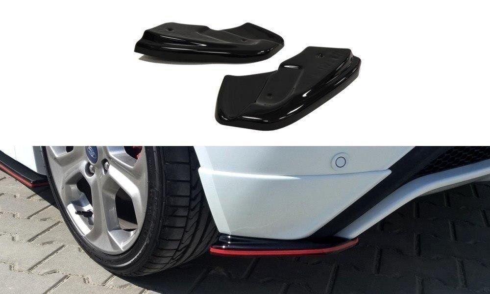 Image of Maxton Achter Bumper Lip Glanzend Zwart ABS Plastic Ford Fiesta Facelift