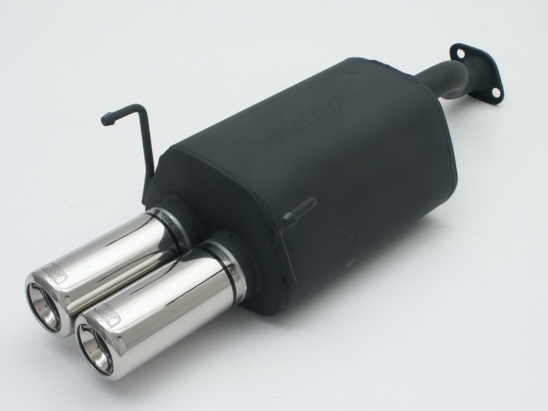 Image of Ulter Sport Uitlaat Demper Dual Tip Zwart Staal Honda Civic