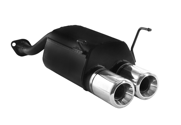 Image of Ulter Sport Uitlaat Demper Dual Tip Zwart Staal Honda Civic