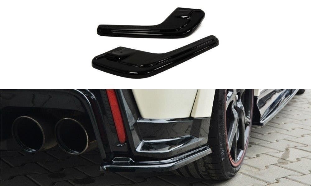 Image of Maxton Achter Bumper Lip Glanzend Zwart ABS Plastic Honda Civic