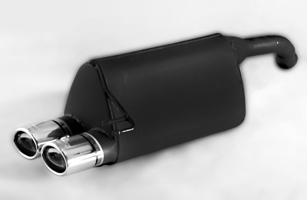 Image of Ulter Sport Uitlaat Demper Dual Tip Zwart Staal Kia Picanto