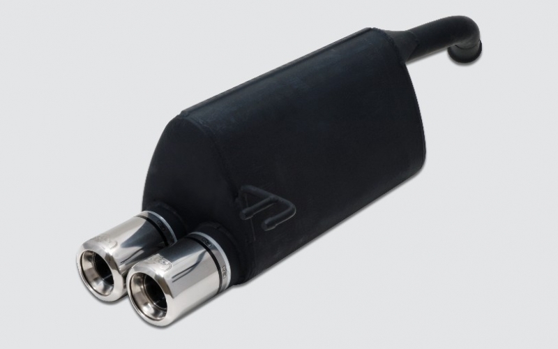 Image of Ulter Sport Uitlaat Demper Dual Tip Zwart Staal Kia Picanto