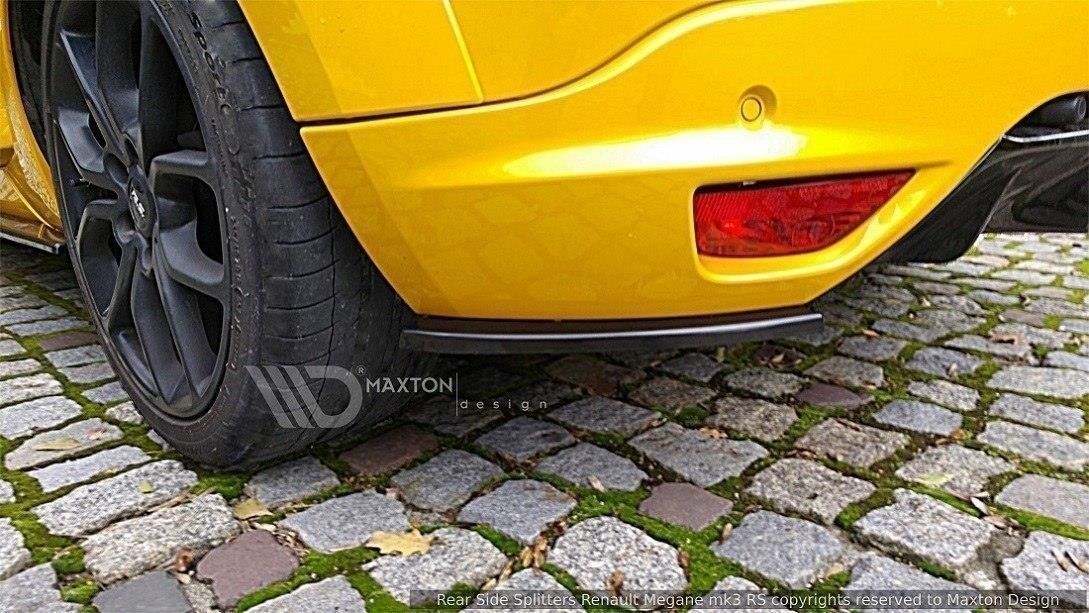 Image of Maxton Achter Bumper Lip Glanzend Zwart ABS Plastic Renault Mégane