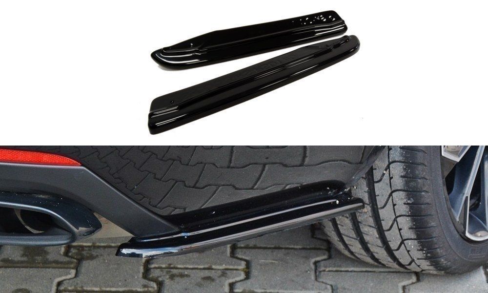 Image of Maxton Achter Bumper Lip Glanzend Zwart ABS Plastic Skoda Octavia