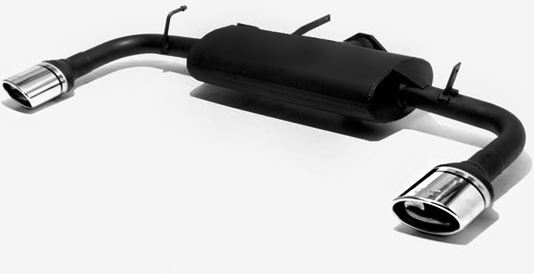 Image of Ulter Sport Uitlaat Demper Zwart Staal Mitsubishi Lancer