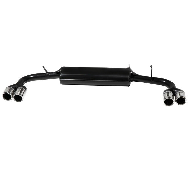 Image of Ulter Sport Uitlaat Demper Dual Tip Zwart Staal Mitsubishi Lancer