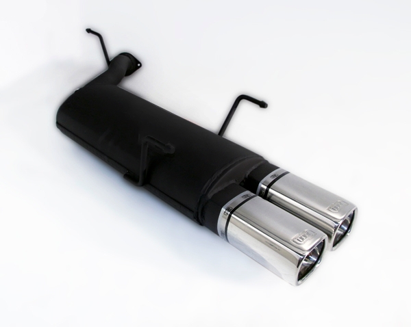 Image of Ulter Sport Uitlaat Demper Dual Tip Zwart Staal Opel Vectra