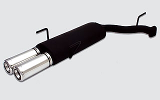 Image of Ulter Sport Uitlaat Demper Dual Tip Zwart Staal Opel Vectra