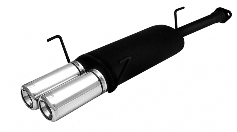 Image of Ulter Sport Uitlaat Demper Dual Tip Zwart Staal Opel Astra