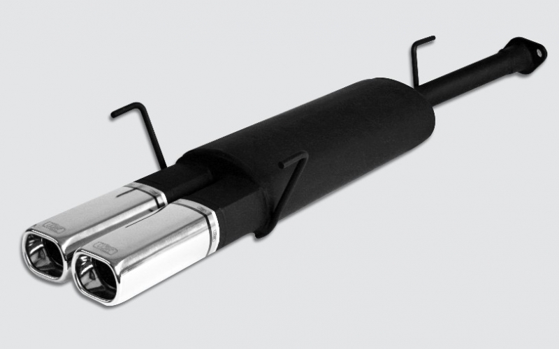 Image of Ulter Sport Uitlaat Demper Dual Tip Zwart Staal Opel Astra