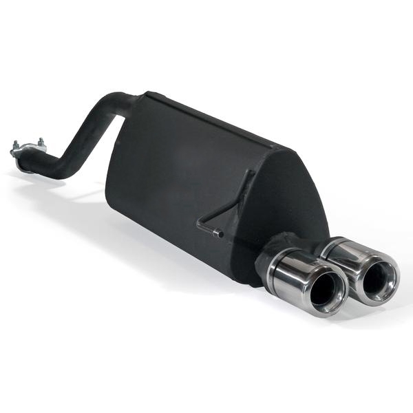 Image of Ulter Sport Uitlaat Demper Dual Tip Zwart Staal Opel Corsa