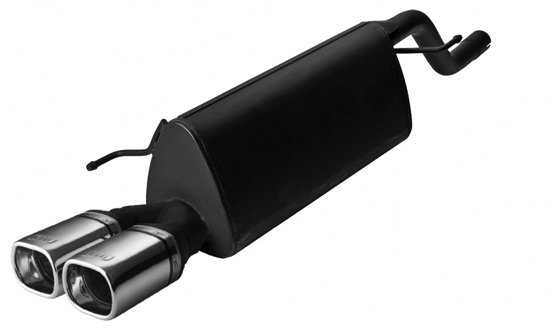 Image of Ulter Sport Uitlaat Demper Dual Tip Zwart Staal Opel Corsa