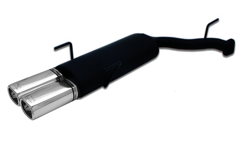 Image of Ulter Sport Uitlaat Demper Dual Tip Zwart Staal Opel Vectra