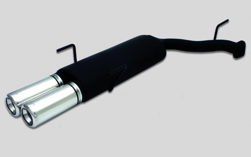 Image of Ulter Sport Uitlaat Demper Dual Tip Zwart Staal Opel Vectra