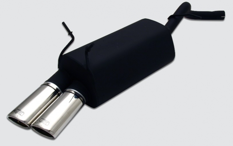 Image of Ulter Sport Uitlaat Demper Dual Tip Zwart Staal Renault Mégane
