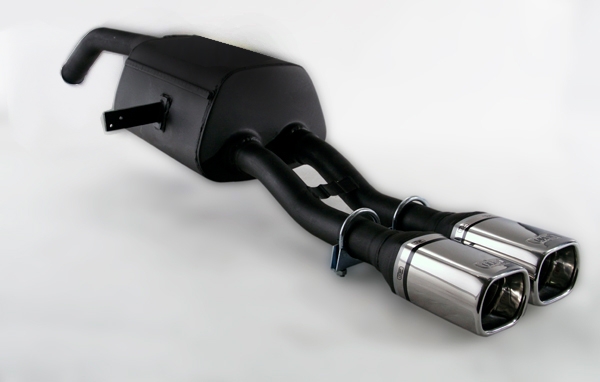 Image of Ulter Sport Uitlaat Demper Dual Tip Zwart Staal Renault Mégane