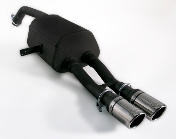 Image of Ulter Sport Uitlaat Demper Dual Tip Zwart Staal Renault Mégane