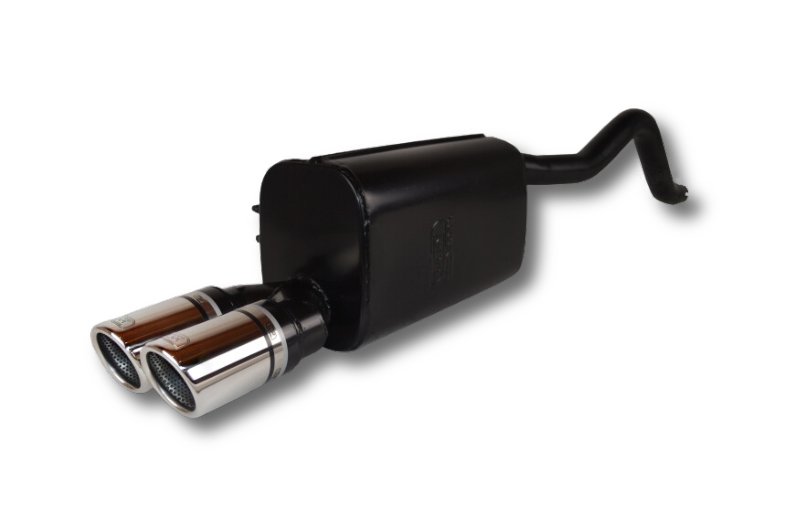 Image of Ulter Sport Uitlaat Demper Dual Tip Zwart Staal Renault Clio
