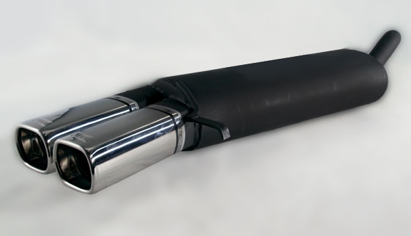 Image of Ulter Sport Uitlaat Demper Dual Tip Zwart Staal Skoda Felicia