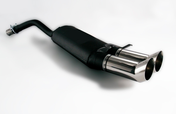 Image of Ulter Sport Uitlaat Demper Dual Tip Zwart Staal Skoda Felicia