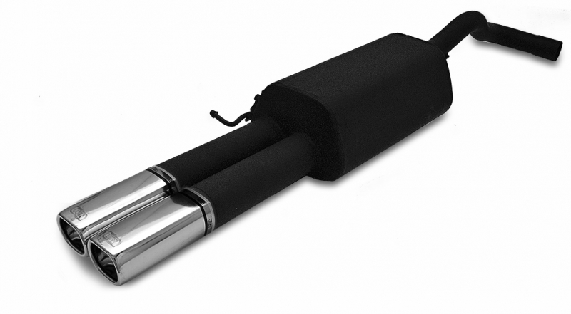 Image of Ulter Sport Uitlaat Demper Dual Tip Zwart Staal Skoda Octavia
