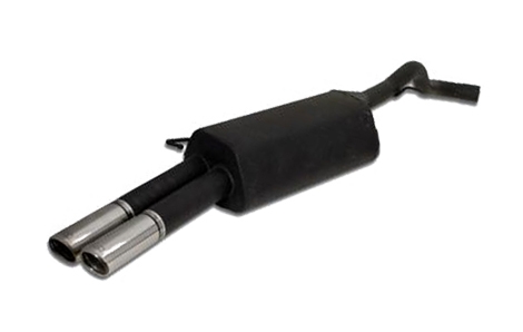 Image of Ulter Sport Uitlaat Demper Dual Tip Zwart Staal Skoda Octavia