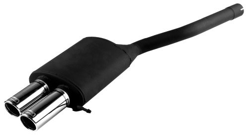 Image of Ulter Sport Uitlaat Demper Dual Tip Zwart Staal Skoda Octavia
