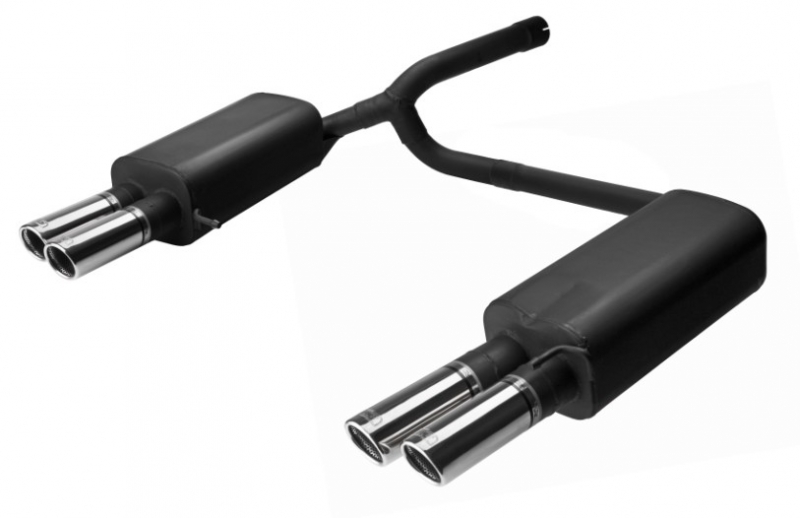Image of Ulter Sport Uitlaat Demper Dual Tip Zwart Staal Skoda Octavia