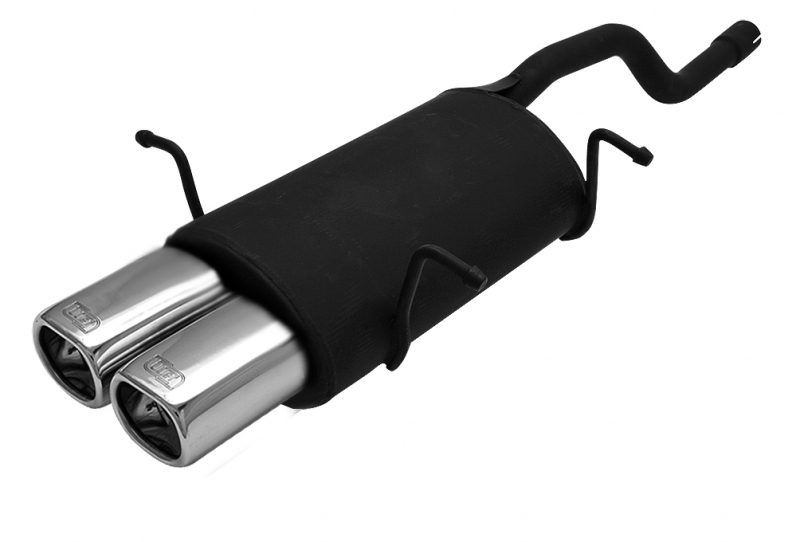 Image of Ulter Sport Uitlaat Demper Dual Tip Zwart Staal Suzuki Swift