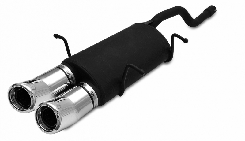 Image of Ulter Sport Uitlaat Demper Dual Tip Zwart Staal Suzuki Swift