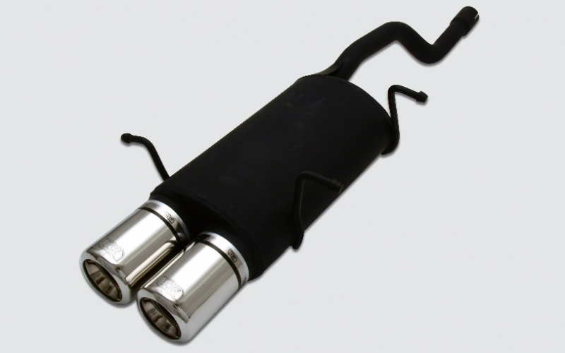 Image of Ulter Sport Uitlaat Demper Dual Tip Zwart Staal Suzuki Swift